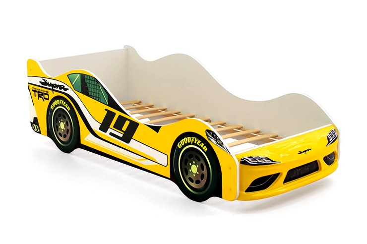 Кровать-машина в детскую Супра желтая в Вологде - изображение 7