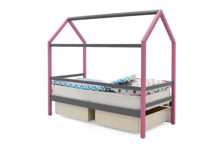 Кровать-домик в детскую Svogen лаванда-графит в Вологде - изображение 2
