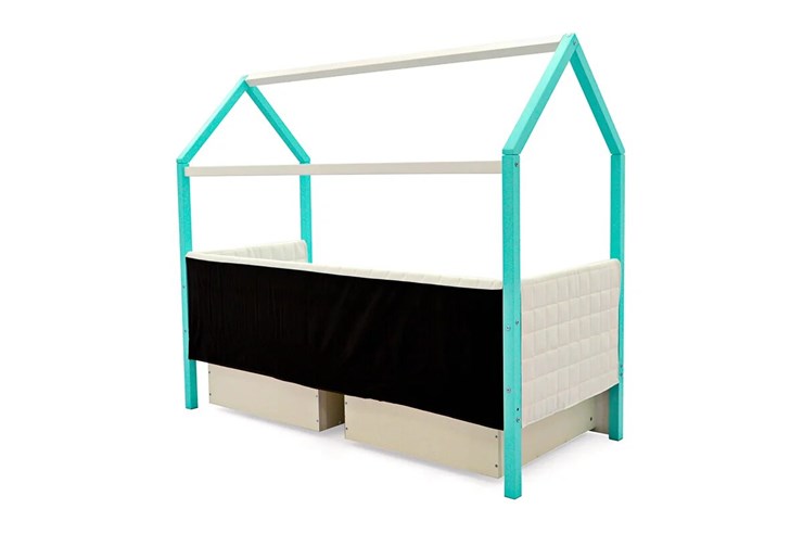 Кровать-домик в детскую «Svogen мятный-белый» мягкая в Вологде - изображение 6