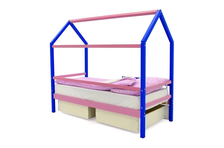 Детская кровать-домик Svogen синий-лаванда в Вологде - изображение 3
