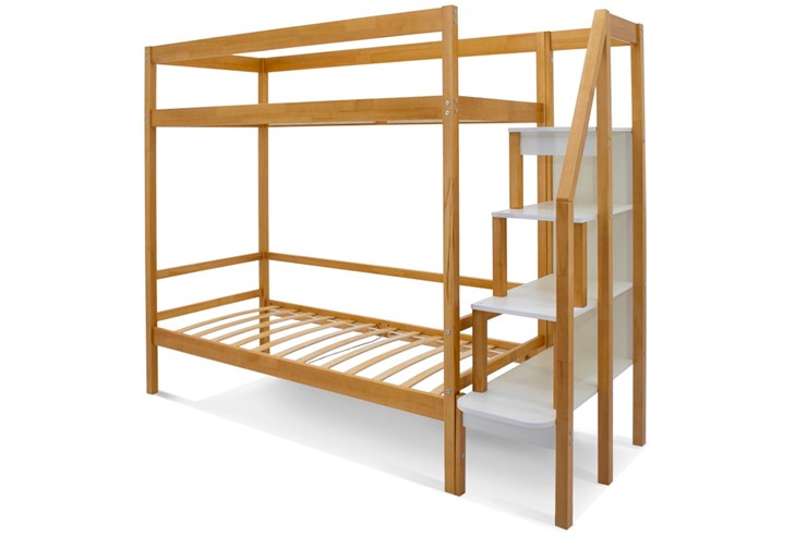 Двухэтажная детская кровать Svogen дерево в Вологде - изображение 1