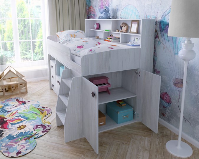 Кровать-чердак детская Малыш-5, цвет Винтерберг в Вологде - изображение 6
