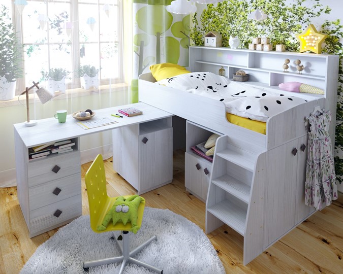 Кровать-чердак детская Малыш-5, цвет Винтерберг в Вологде - изображение 7