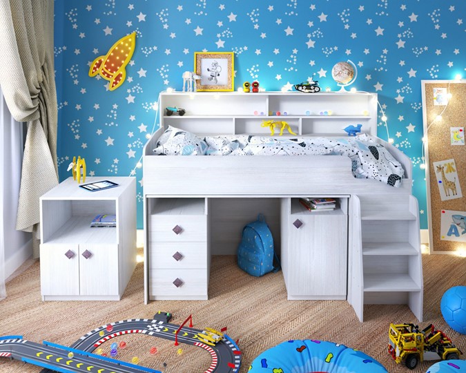 Кровать-чердак детская Малыш-5, цвет Винтерберг в Вологде - изображение 8