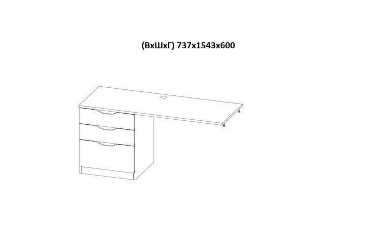 Кровать 2-х ярусная с письменным столом и шкафом POLINI Kids Simple Белый / Бетон в Вологде - изображение 9
