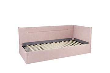 Кровать в детскую 0.9 Альба (Тахта), нежно-розовый (велюр) в Вологде - предосмотр 1