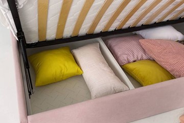 Кровать в детскую 0.9 Альба (Тахта), нежно-розовый (велюр) в Вологде - предосмотр 5