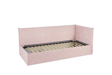 Кровать в детскую 0.9 Бест (Тахта), нежно-розовый (велюр) в Вологде - предосмотр 1