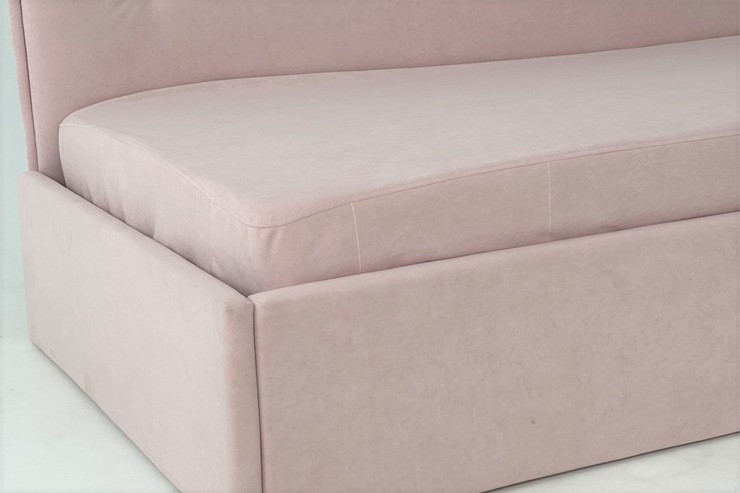 Кровать в детскую 0.9 Бест (Тахта), нежно-розовый (велюр) в Вологде - изображение 3