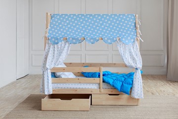 Детская кровать Домик с ящиками, без покраски в Вологде - предосмотр 1