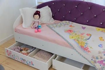 Детская кровать Эльза без бортика, Фиолетовый (латы) в Вологде - предосмотр 6