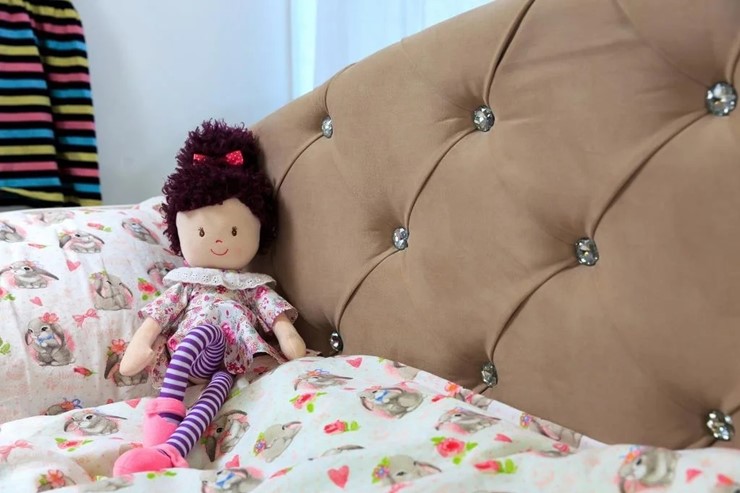 Односпальная детская кровать Эльза без бортика, Бежевый (латы) в Вологде - изображение 2