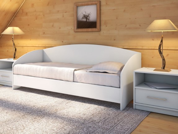 Подростковая кровать Этюд Софа, 90х190, белая в Вологде - изображение