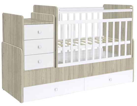 Детская кровать Фея 1100 Вяз-белый в Вологде - изображение