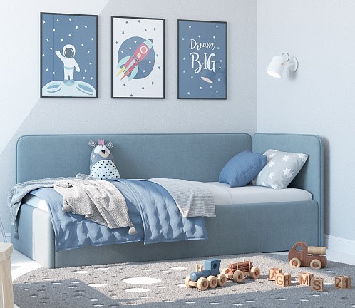 Кровать-игрушка Leonardo голубой 160х70 в Вологде - изображение 4