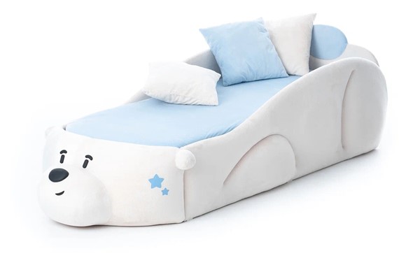 Кровать детская Мишка Pasha, белый в Вологде - изображение