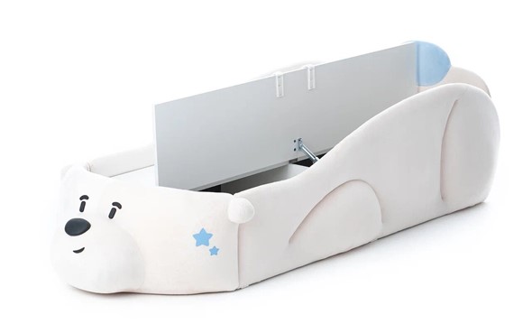 Кровать-игрушка Мишка Pasha с ящиком, белый в Вологде - изображение