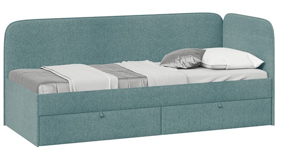 Кровать в детскую Молли тип 1 (80), Микровелюр Scandi Indigo 11 в Вологде - изображение