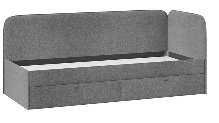 Кровать подростковая Молли тип 1 (90), Микровелюр Scandi Graphite 22 в Вологде - изображение 2
