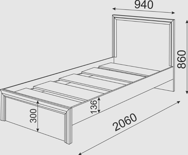 Кровать подростковая Остин М21 в Вологде - изображение 4