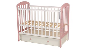 Детская кровать Polini kids Simple 328, белый-розовый в Вологде - предосмотр 1