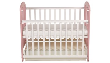 Детская кровать Polini kids Simple 328, белый-розовый в Вологде - предосмотр 3