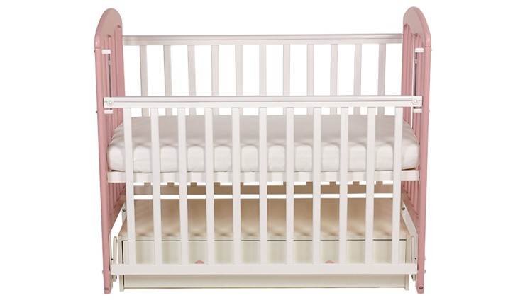 Детская кровать Polini kids Simple 328, белый-розовый в Вологде - изображение 3