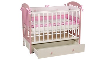 Детская кровать Polini kids Simple 328, белый-розовый в Вологде - предосмотр 5
