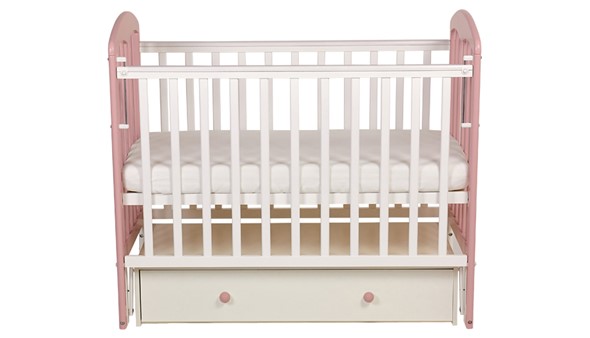 Детская кровать Polini kids Simple 328, белый-розовый в Вологде - изображение