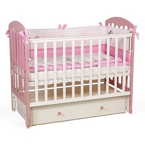 Детская кровать Polini kids Simple 328, белый-розовый в Вологде - предосмотр 6