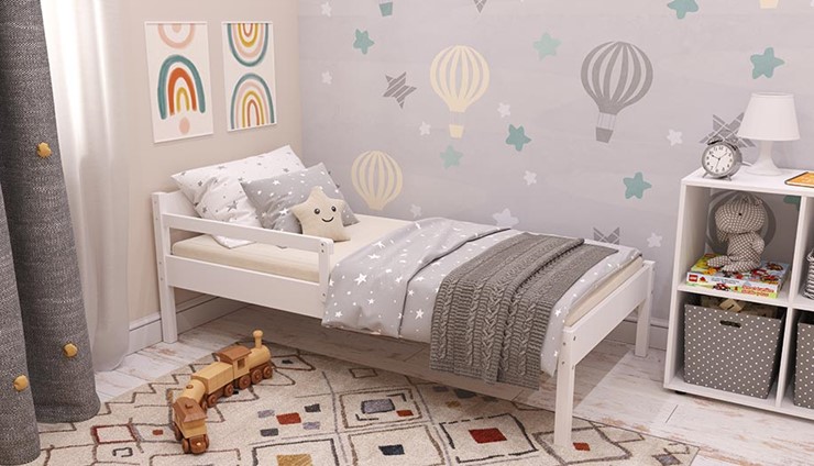 Детская кровать POLINI Kids Simple 840 Белый в Вологде - изображение 4