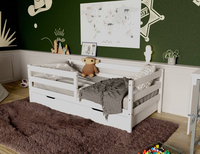 Детская кровать Софа с ящиками, цвет белый в Вологде - изображение 3