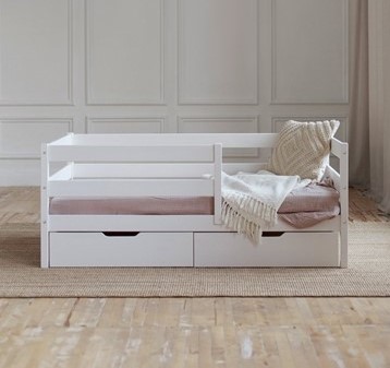 Детская кровать Софа с ящиками, цвет белый в Вологде - изображение