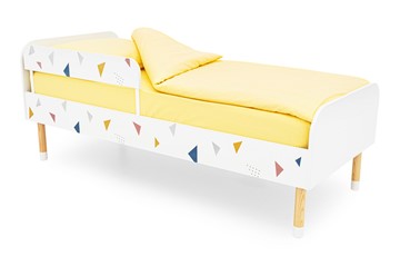 Кровать в детскую Stumpa Классика "Треугольники желтый, синий, розовый" в Вологде