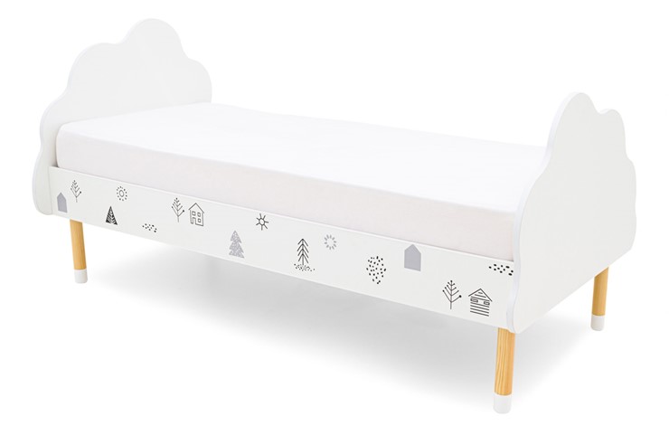 Кровать в детскую Stumpa Облако "Домики ч/б" в Вологде - изображение 5