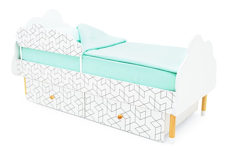 Детская кровать Stumpa Облако "Кубики" в Вологде - изображение 3