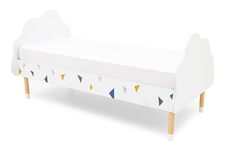 Кровать детская Stumpa Облако "Треугольники желтый, синий" в Вологде - изображение 5