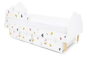 Кроватка Stumpa Облако "Треугольники желтый, синий, розовый" в Вологде - предосмотр 9