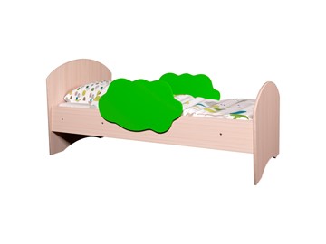 Детская кровать с бортиками Тучка, корпус Дуб млечный, фасад Лайм в Вологде