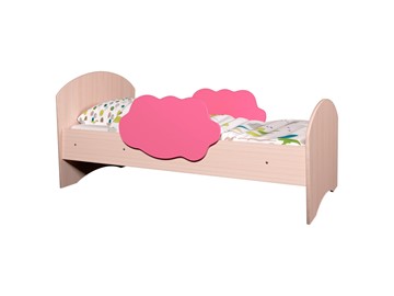 Детская кровать Тучка, корпус Дуб млечный, фасад Розовый в Вологде