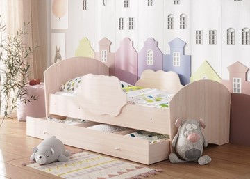Детская кровать Тучка с ящиком, корпус Дуб млечный, фасад Дуб млечный в Вологде