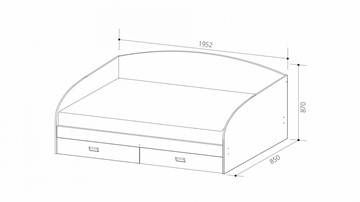 Кроватка Юниор-3 с ящиками в Вологде - предосмотр 1