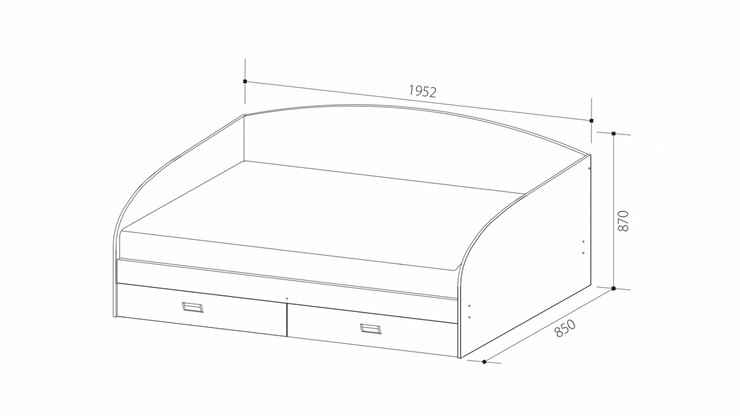 Кроватка Юниор-3 с ящиками в Вологде - изображение 1