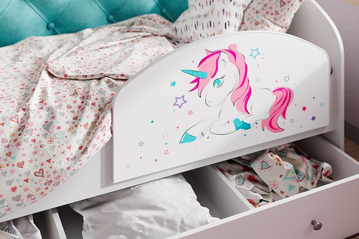 Кровать детская односпальная Звездочка с бортиком, Розовый в Вологде - изображение 2