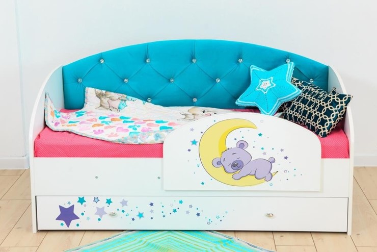 Детская кровать Звездочка с бортиком, Бирюза в Вологде - изображение 8