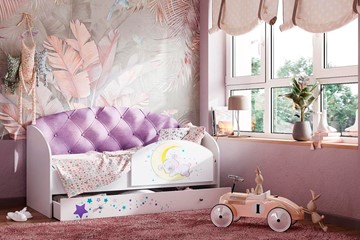Детская кровать Звездочка с бортиком, Фиолетовый в Вологде - предосмотр