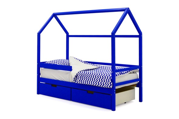 Кровать-домик Svogen синий в Вологде - изображение