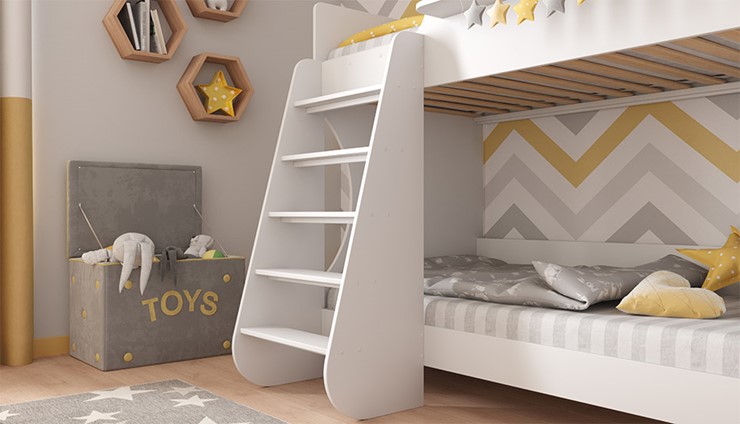 Кровать-чердак POLINI Kids Dream 1500 Белый в Вологде - изображение 5