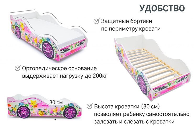 Детская кровать-машина Фея в Вологде - изображение 4