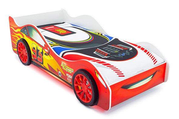 Детская кровать-машина Тачка красная с подъемным механизмом в Вологде - изображение